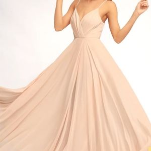 Lulus all about love blush pink maxi dress